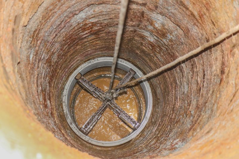 Close-up of Dry Well Components